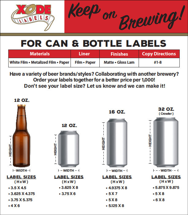 Xode Can and Bottle Label Options